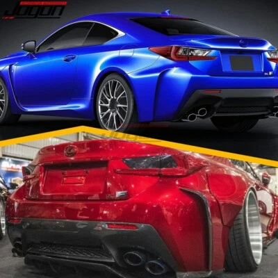 For Lexus RC F Coupe 2014 2015-2018 Carbon Rear Bumper Vent Splitter Wing Covers - Image 1 of 4