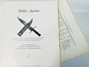 Bourne RARE GUNS SWORDS MILITARY Auction Catalog 291 items 1979 - Bild 1 von 12