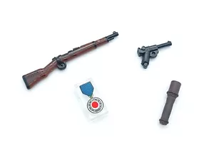 minifigure ww2 kit kar98k luger gun custom accessories brick moc COD world war 2 - Foto 1 di 2