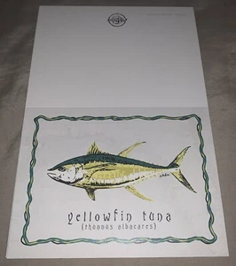 Phins Yellow Fin Tuna Fish Blank Note Cards 24 - No Envelopes - 5.5" x 8.25" - Picture 1 of 2