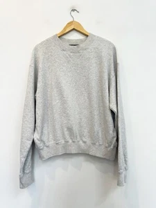 Designer Sofie D'Hoore Size 8 Oversize Grey Jersey Fleece Women's Sweatshirt - Bild 1 von 4