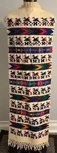 Vintage Guatemalan Table Runner / Tapestry Hand Made Yarn Design - Picture 1 of 10
