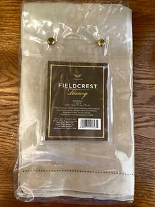 NEW~Fieldcrest Luxury 100% Linen Napkins 22"X22" hemstitching-4 pack Taupe-beige - Picture 1 of 8