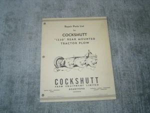 Cockshutt 1230 Traktor Pflug Stückliste Katalog Handbuch - Bild 1 von 1
