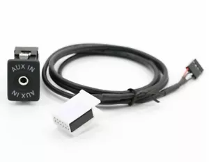 0EM 2x AUX IN Switch Socket & Cable For VW Jetta Golf Passat CC Tiguan RCD510 - Picture 1 of 7