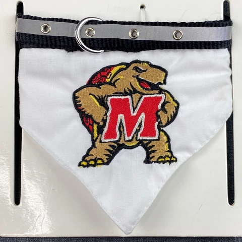 University of Maryland Terrapins Pet Collar Bandana Size Medium Testudo Mascot Cover