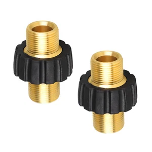 Conector de lavadora a presión adaptador manguera tubo longitud total 2 x 53 mm / 2,1 pulgadas - Imagen 1 de 12