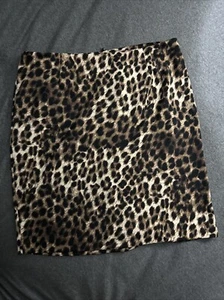 Alfani Leopard Print Pencil Skirt - Size 6 - Picture 1 of 15