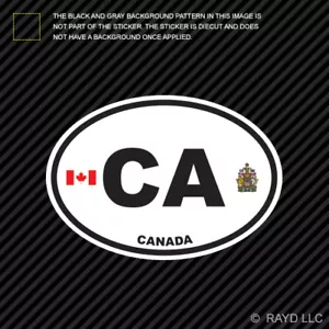 Canada Oval Sticker Die Cut Decal Canadian Country Code euro CA v2 - Foto 1 di 1