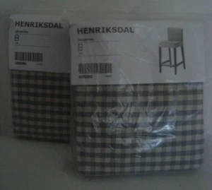 Lot of 2 IKEA HENRIKSDAL Bar stool COVERS Sågmyra Gray Grey Slipcovers 90288078 - Picture 1 of 8
