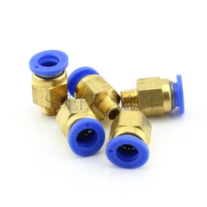 5 Pezzi Connettore Aria Pneumatico Sgancio Rapido M8*1,25 Filettato Metrico Tubo 8mm - Foto 1 di 4