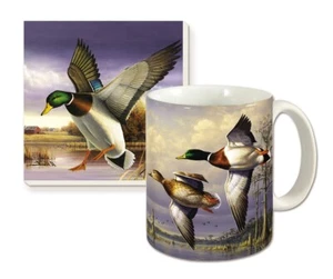 LAST ONE Set regalo tazza e sottobicchiere in ceramica - uccellini #60818 - Foto 1 di 1