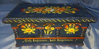 Hand Painted Box   from Black Forest  ~ 1900 - Image 1 of 4