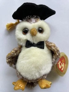 Ty Beanie Babie Smarter Owl 2002 Graduation Plush Retired Collectible Child - Picture 1 of 5