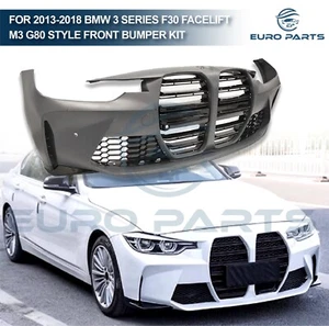 For 2013-2018 BMW 3 Series F30 F31 To M3 G80 Look Front Bumper Kit W/Fog lights - Picture 1 of 15