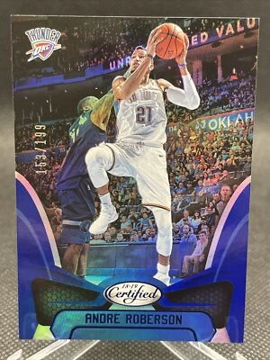 2018-19 Certified Mirror Blue /199 Andre Roberson #130 - Image 1 of 2