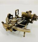 8" Brass Nautical Brown Antique Finish Working Survey Navigational Sextant Gift