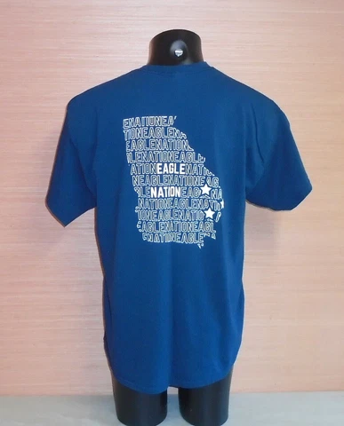 Georgia Southern University Eagle Nation GSU Blue Cotton T-Shirt Men's X-Large Cover