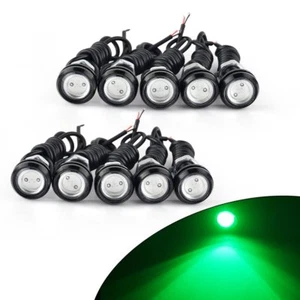 10X 18mm Eagle Eye LED Car Fog DRL Backup Reverse parking signal Bulbs Green - Picture 1 of 10