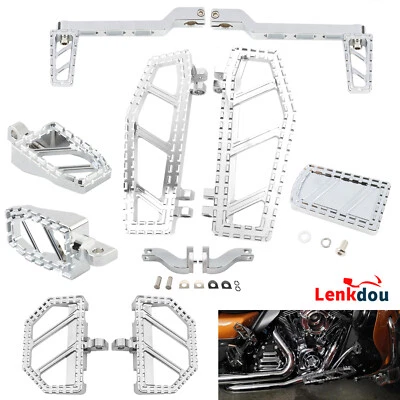 Chrome Floorboards Foot Pegs Shifter Shift Lever For Harley Road Glide Road King - Image 1 of 4