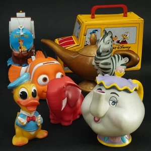 8x Disney PVC Figure Nemo ALADDIN Peter Pan Beauty + Beast Donald Lunchbus 1.62Z - Picture 1 of 20