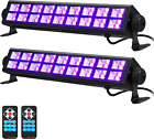 2 Pack 54W Black Light with Remote, 18 UV LED Blacklight Bar Glow in the Dark Pa