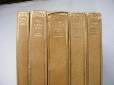 THE HOLY BIBLE five volume set Nonesuch Press 1924-27 Engravings Stephen Gooden - Image 1 of 4