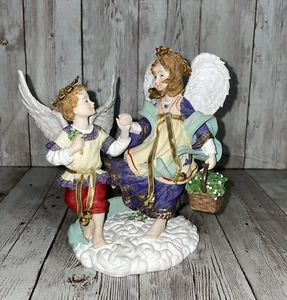 Vintage Angels beside me "Jennifer & Jonathan" Guardian Of Sisters & Brothers - Picture 1 of 5