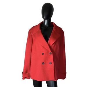 Cappotto Talbots tweed doppiopetto pea taglia 24W rosso - Foto 1 di 12