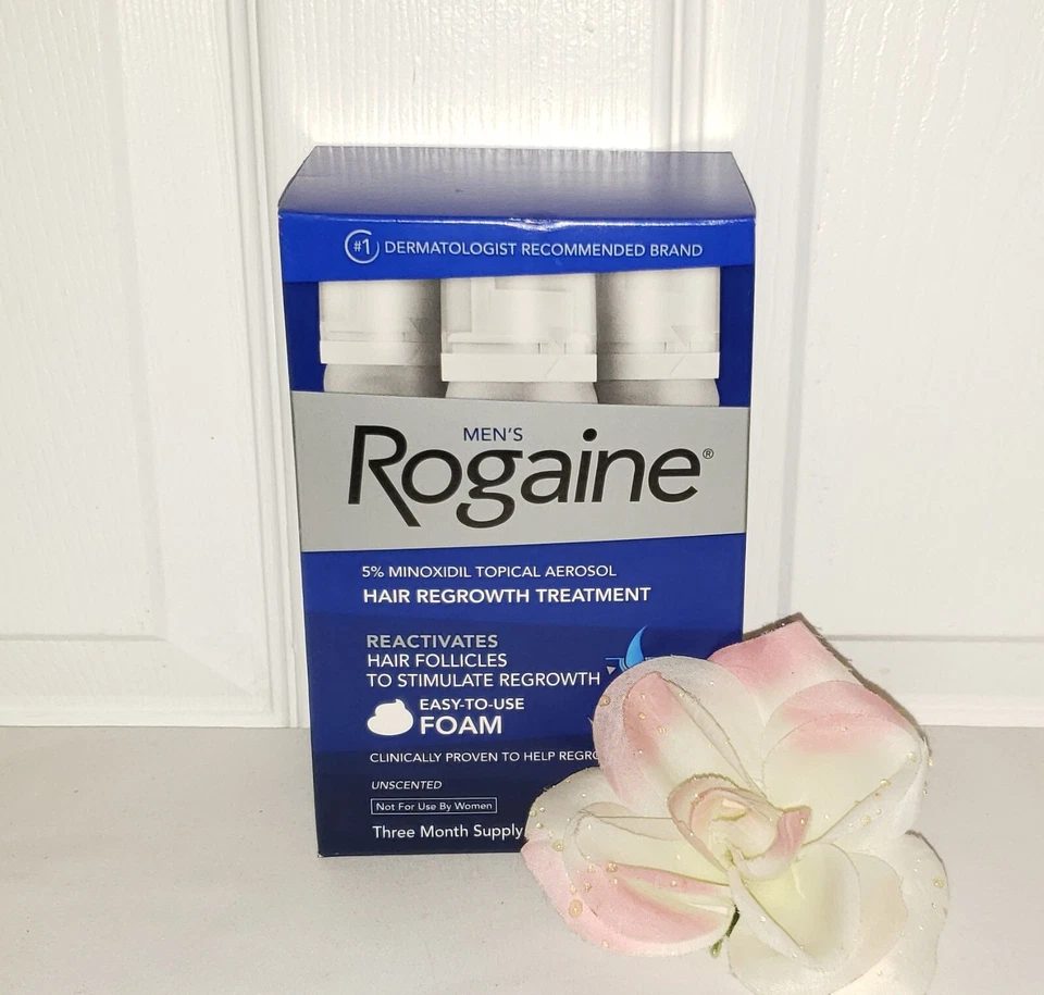 Rogaine Mens Regrowth Foam 5 Unscented 3 Month Supply