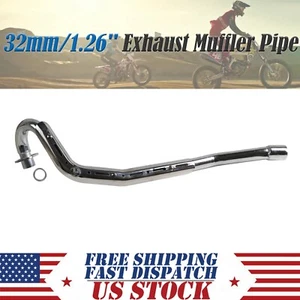 32mm/1.26'' Exhaust Pipe Muffler For Dirt Pit Bike -/ CRF70 XR70 Taotao SSR - Foto 1 di 7
