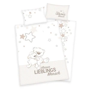 Herding Biber Flanell Kinder Baby Bettwäsche Lieblingsmensch 100x135 cm 08.063 - Bild 1 von 4