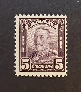 Stamps Canada Mint: #153 5c deep violet Geo. V Scroll Issue F MNH - Picture 1 of 1