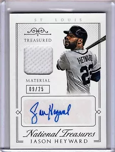 2015 JASON HEYWARD NATIONAL TREASURES AUTO JERSEY /25 CUBS STUD!! - Picture 1 of 2