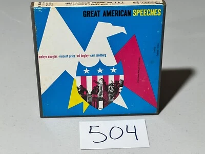 Great American Speeches, Vincent Price, RTR 1/4" tape 3.75 IPS, Caedmon - Image 1 of 4