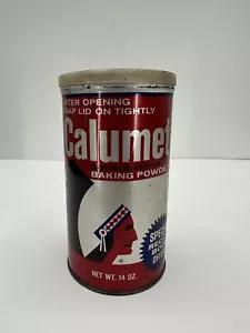 VINTAGE CALUMET  BAKING POWDER TIN CAN KITCHEN COLLECTIBLE 1974 - Picture 1 of 4