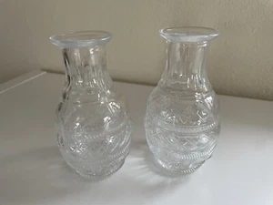 Depot 2 Vasen Kristallglas Vintage Optik Transparent 13,5 x 8 cm NEU - Bild 1 von 5