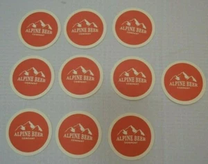 Beer Bar Coaster ALPINE Beer Co Brewery Pure Hoppiness Alpine California Lot 10 - Imagen 1 de 4