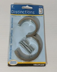 Hillman Distinctions schwimmende Halterung Hausnummer 3 gebürstetes Nickel 5" - Bild 1 von 6