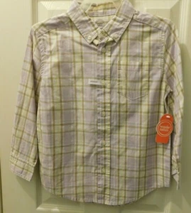 Wonder Nation Boys Long Sleeve Woven Button Down Shirt LARGE (10-12) Purple  - Picture 1 of 1