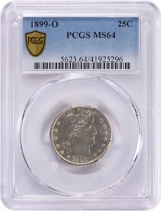 1899-O Barber Silver Quarter MS64 PCGS - Picture 1 of 4