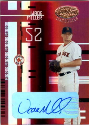 2005 Leaf Certified Materials Mirror Autograph Red #89 Wade Miller/250 - NM-MT - Image 1 of 2