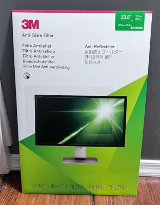 3M™ Anti-Glare Screen Filter for Monitors, 23.8" Widescreen (16:9), AG238W9B - Image 1 of 4