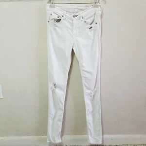 Rag & Bone Damen Jeans Skinny weiß distressed Stretch Ripped Intermix Gr. 26 - Bild 1 von 12