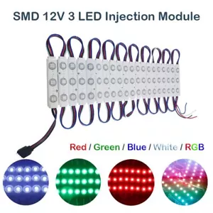 20 / 100 Pcs SMD Injection Led Module Light LED Strip Sign Backlight DC 12V IP67 - Picture 1 of 32