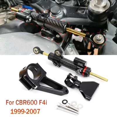 Kit de montaje de soporte estabilizador amortiguador de dirección CNC para Honda CBR600 F4i 1999-2007 Foto 1 de 4
