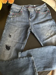 Jeans S Oliver Bestickt Destroyed Gr 38 - Bild 1 von 8