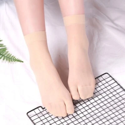 10 pares de calcetines finos sedosos divididos de dos dedos lisos japoneses Tabi medias diarias Foto 1 de 4