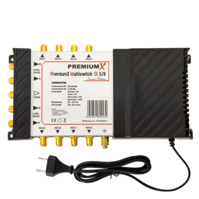 PremiumX PMSE 5/8 Multischalter Multiswitch Matrix SAT Verteiler 8 Empfänger UHD - Bild 1 von 4