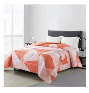 4 Piece Coral Designer Twin XL Size Comforter Set Bed in a Bag Sheets Pillow Cas - Picture 1 of 7